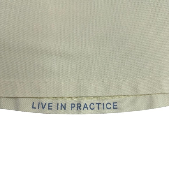 Lululemon Tech Pique Polo Short Sleeve Yellow Shirt Size Large Underarm Vents - Picture 10 of 11